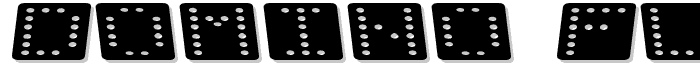 Domino flad kursiv font